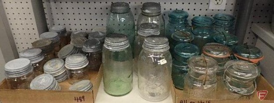 Glass canning jars and zinc canning lids