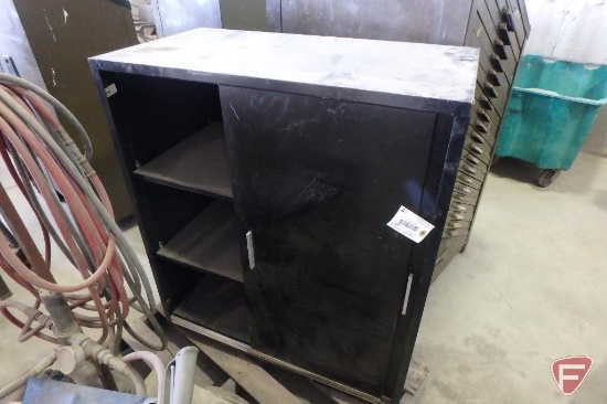 Metal sliding door cabinet