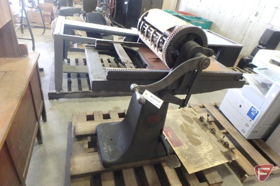 Potter Proof Press and Ternes register system clamping plate