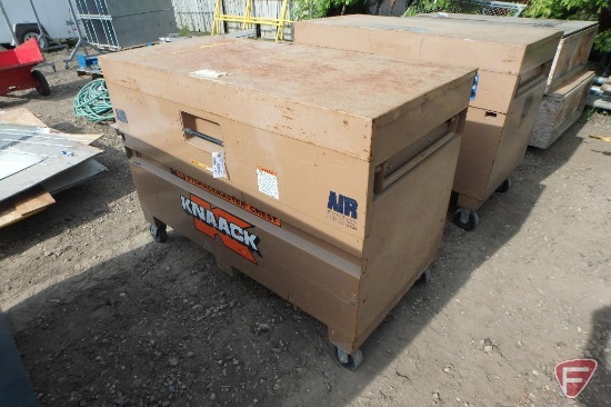 Knaack job box on casters, 61inx30inx34inH not including casters