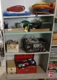 Extension cords, air hose, tarps, light bulb remover,