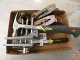 Stanley FatMax Hammer, Stanley FatMax multi-saw, (2) wood planers, and vise