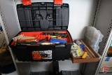 Black & Decker Workmate Series 22in tool box and contents: tile laying supplies