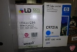 HP/Hewlett Packard laser toner cartridges, C9721A and LD-C9723A