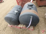 (2) poly saddle tanks, 65 gallons