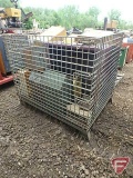 Wire basket and contents: poly and metal parts bins