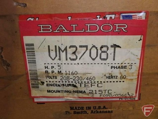 Baldor UM3708T electric motor 5hp 3ph 208-230/460v