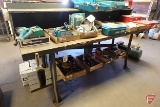 Work bench 7ftL, with top and bottom shelving