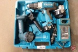Makita 6339D 14.4v 1/2in drill driver, ML140 light, (2) batteries, charger, and case