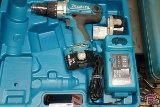Makita 6339D 14.4v cordless 1/2in drill driver, (2) batteries, charger and case