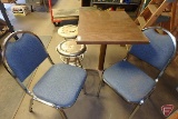 (2) stools, table, (2) chairs