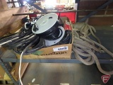 Electrical cord, 115v plug and bare end, rope, 18/3 coated wire on roll