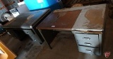 (2) metal desks