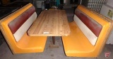 Booth: table and (2) benches