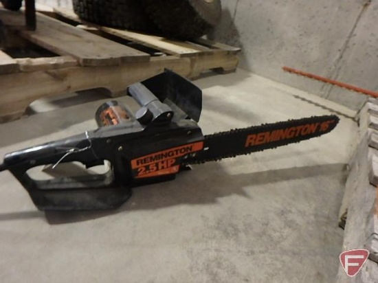 Remington electric 16" 2.5hp chainsaw and Stihl poly chainsaw case (16" bar)