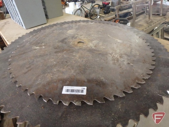 (2) Saw blades: 25" with 1-1/2" arbor and 30" with 1-1/2" arbor