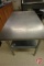 Stainless steel table with shelf, 48inx30inx33in