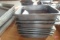 Stainless steel1/2size pans: (9) 4in pans, (2) half size wire liners, (1) 6in pan