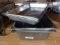 Stainless steel full size pans: (4) full size 2-1/2in pans, (2) 6in pans