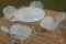 Patio table and (4) matching chairs, expanded metal design, 36in dia