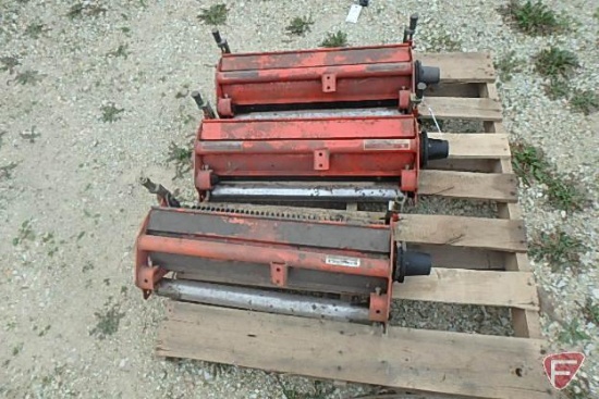(3) Jacobsen 12 blade reels, missing parts
