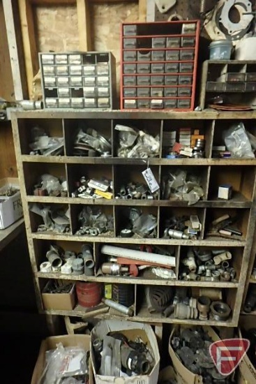 Contents of section: hardware, parts, irrrigation parts, bearings, pulleys, spark plugs, paint,