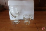 (11) goblet stemware glasses and (8) sherbert glasses