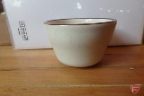 (46) soup cup bowls, brown speckled pattern