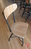 (8) Waymar wood and metal chairs