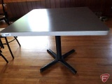 Table with metal base, 36inx36inx29in