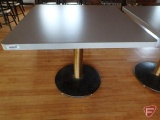 Table with metal base, 36inx36inx30in