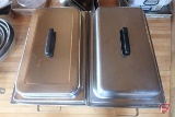 (2) chafing dishes includes lid and liner