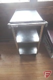 Stainless steel 3 tier bus cart on casters
