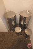 (4) foot operated garbage cans