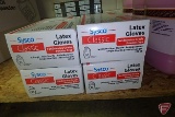 (4) Sysco Classic food service grade powder free latex gloves: (2) size XL and (2) size M