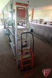 Werner 356, 6ft aluminum folding ladder and 2 wheel cart