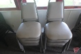 (10) stackable banquet chairs, gray