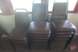 (13) stackable banquet chairs, brown
