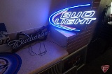 Bud Light and Budweiser lighted beer advertising signs, Budweiser sign does not light