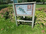 Root River Country Club wood sign, hole 1