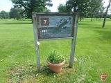 Root River Country Club wood sign, hole 7