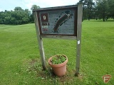 Root River Country Club wood sign, hole 9