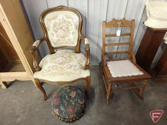 Chair, rocking chair, and upholstered stool