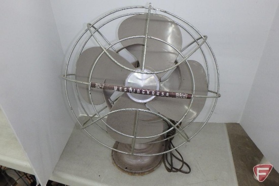 Vintage Westinghouse oscillating fan, cat no. 12LA4, part no. Y-4693