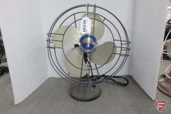 Vintage Victor Electric Products Inc. Victron variable-speed oscillating fan, model FT-12 Q5