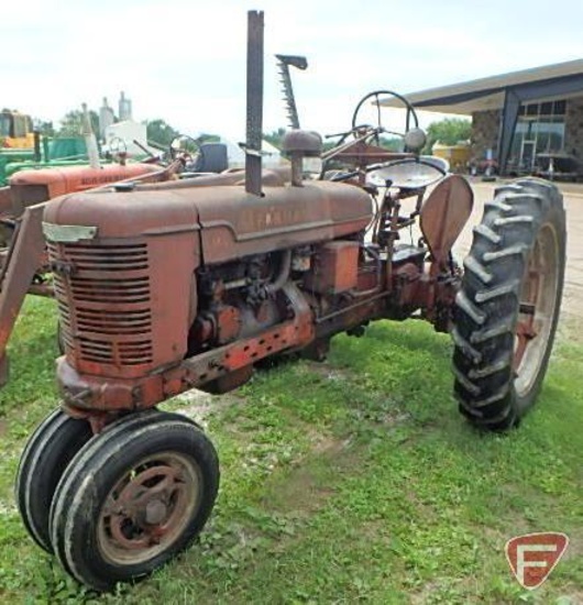 Farmall IH McCormick H tractor, tires are weather checked, SN: 262551X1, with 7 ft. rear mount
