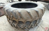 2 Tractor tires and tubes, 13.6-38