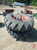 Wheels off of IH 706 with hardware