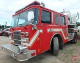 2001 Pierce Model Tilt Cab Fire Tiller Ladder Truck, VIN # 4p1ct02s01a001039