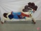 CW Parker Carousel Horse, Lillie Belle, cast aluminum horse with pole, no hardware included